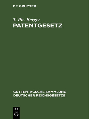 cover image of Patentgesetz